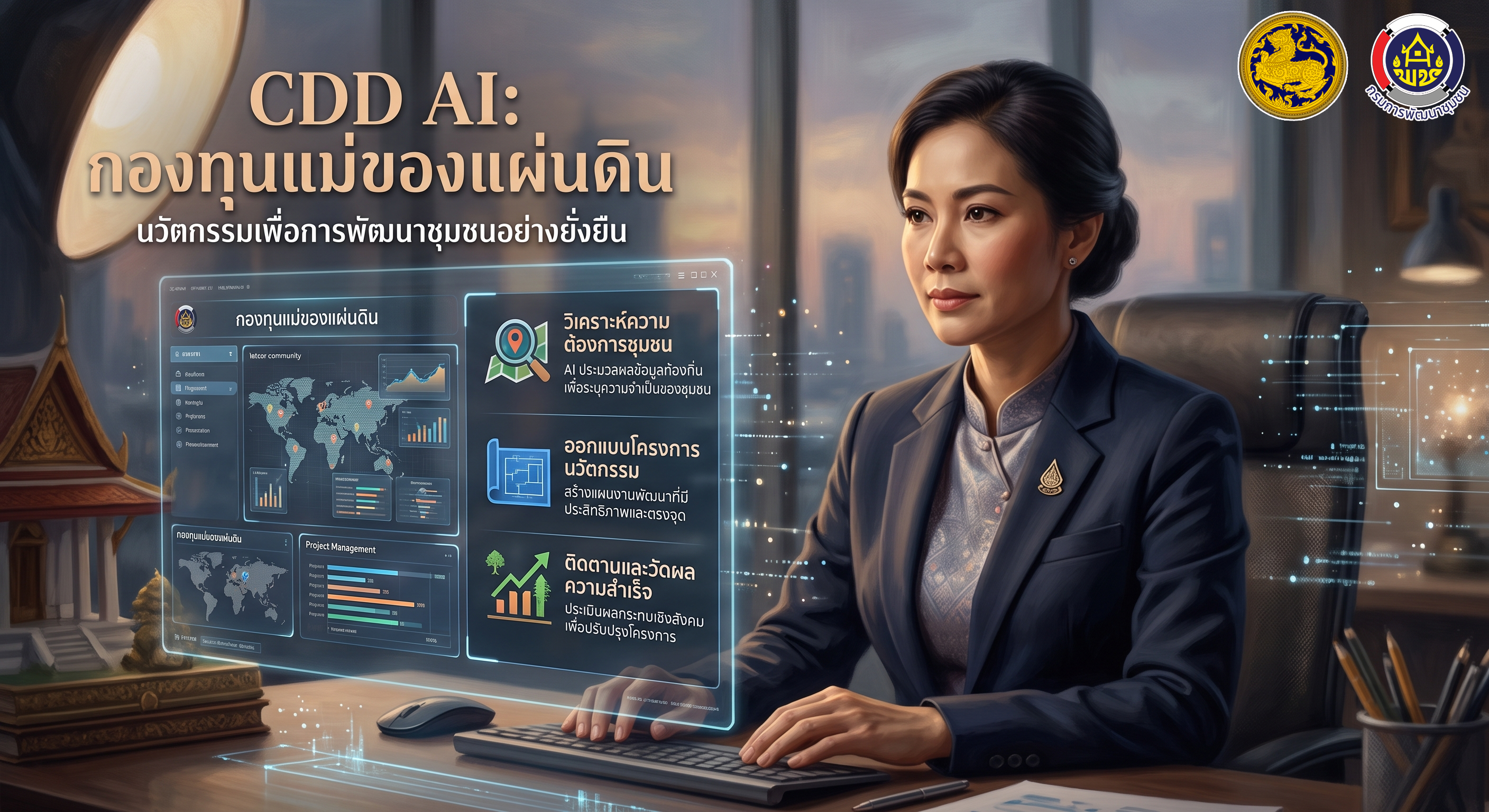⚡ สำนักงานพัฒนาชุมชนอำเภอเวียงป่าเป้า มุ่งมั่นขับเคลื่อนงานกองทุนแม่ของแผ่นดินอย่างยั่งยืน ด้วยการนำนวัตกรรมเทคโนโลยีปัญญาประดิษฐ์ (AI)
